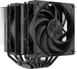 image (1) SAMA Dual Tower CPU Air Cooler - 260W TDP - 6 Heatpipes - Dual 120mm PWM Fans - Black - A60-BKWNYXOX-G