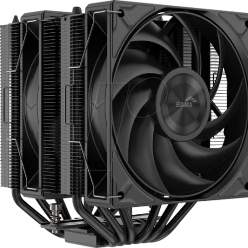 SAMA Dual Tower CPU Air Cooler - 260W TDP - 6 Heatpipes - Dual 120mm PWM Fans - Black - A60-BKWNYXOX-G
