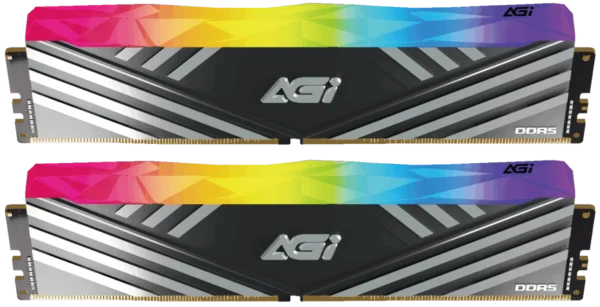 84f45a0dba325ae46dfb0b53eb2167f28b7c2dd34df771366eaf36e42b5b3197 AGI TurboSprint UD858 RGB DDR5 32GB 2x16GB 6400MHz CL36 1.35V UDIMM Desktop Gaming Memory - AGI6CSJ16UD858-DC
