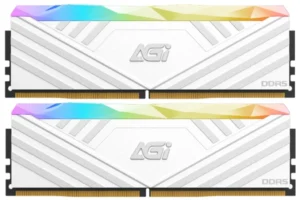 AGI TurboSprint UD858 RGB DDR5 32GB 2x16GB 6400MHz CL36 1.35V UDIMM Desktop Gaming Memory White - AGI6CSK16UD858-DC