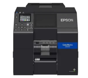 12345 Epson CW-C6550A 8-Inch Color Inkjet Label Printer - Auto Cutter - PrecisionCore TFP - 1200 DPI - C31CH77106
