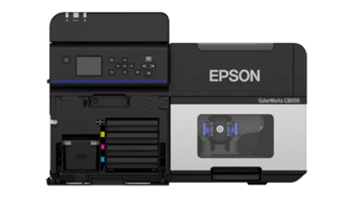 03_front_Ink_coveropen_CW-8050-resized (1) Epson ColorWorks C8050 Gloss Black PrecisionCore Color Label Printer - 600 x 1200 DPI - 300 mm/s - C31CL02106E1