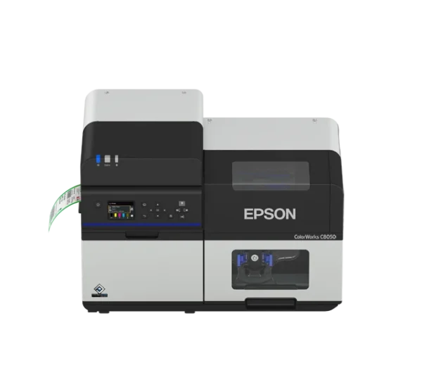 05_upper front_paper_CW-8050 Epson ColorWorks C8050 Gloss Black PrecisionCore Color Label Printer - 600 x 1200 DPI - 300 mm/s - C31CL02106E1