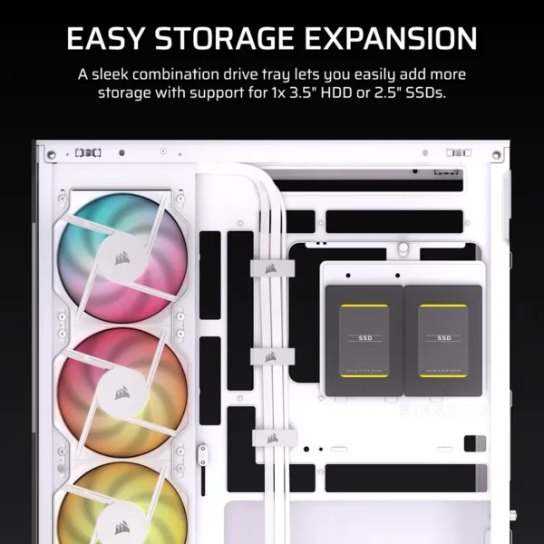 Layer12_192ad908-ce93-4f85-b231-ffae2835ab96 CORSAIR 2800X RS-R ARGB Micro-ATX PC Case, White - CC-9011348-WW