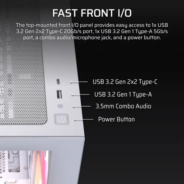 Layer13_92258135-d288-4f42-a170-abd8712724a8 CORSAIR 2800X RS-R ARGB Micro-ATX PC Case, White - CC-9011348-WW