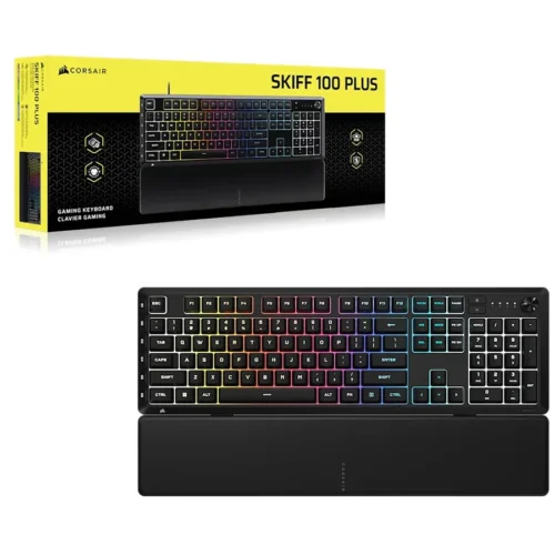 CORSAIR SKIFF 100 PLUS Wired RGB Membrane Gaming Keyboard with 6 G-Keys and Rotary Dial - CH-9226I65-NA