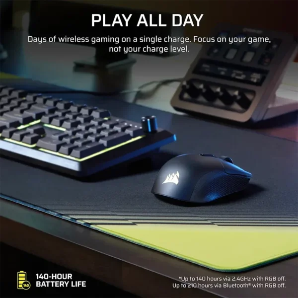 Harpoon_v2_Wireless_Artboard06_AA CORSAIR Harpoon v2 Tri-Mode Wireless Gaming Mouse Black, Marksman 26K Sensor, 6 Buttons - CH-9311110-WW