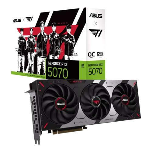 ASUS T1 GeForce RTX 5070 OC Edition 12GB GDDR7 192-bit SFF Ready Graphics Card T1-RTX5070-O12G-GAMING