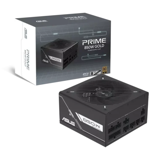 SUS Prime 850W 80 PAlus Gold ATX 3.1 & PCIe 5.1 Fully Modular Power Supply Black Edition - PRIME-850G