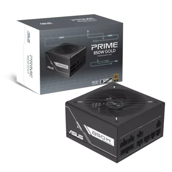 SUS Prime 850W 80 PAlus Gold ATX 3.1 & PCIe 5.1 Fully Modular Power Supply Black Edition - PRIME-850G