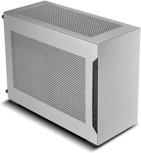 LIAN LI A4-H2O 11-Liter Mini-ITX SFF Aluminum PC Case with PCIe 5.0 Riser - Silver - G99.A4H2OA5.00