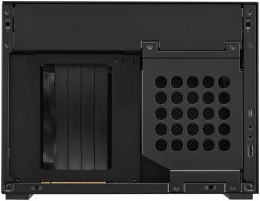 LIAN LI A4-H2O 11-Liter Mini-ITX SFF Aluminum PC Case with PCIe 5.0 Riser - Silver - G99.A4H2OA5.00