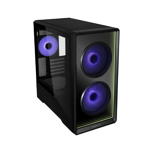 LIAN LI Vector V150 INF ARGB Tempered Glass M-ATX PC Case with Infinity Mirror Fans - Black - G99.V150INFX.00