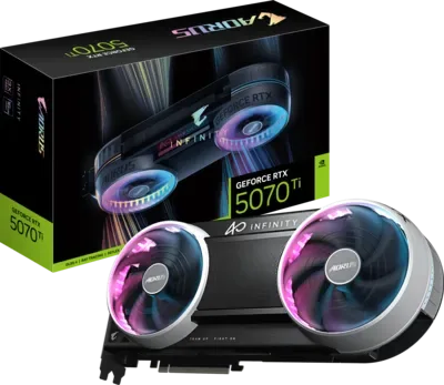 GIGABYTE AORUS GeForce RTX 5070 Ti Infinity 16GB GDDR7 Triple Fan Graphics Card - GV-N507TAORUS-IF-16GD