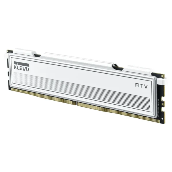 klevv_fit_v_32gb_2x_16gb_ddr5_6000mhz_c28_desktop_memory_white_ac87787_419 KLEVV FIT V 32GB (2x16GB) 6000MT/s CL28 DDR5 Low-Profile Desktop Memory Ceramic White - KD5AGU880-60B280F