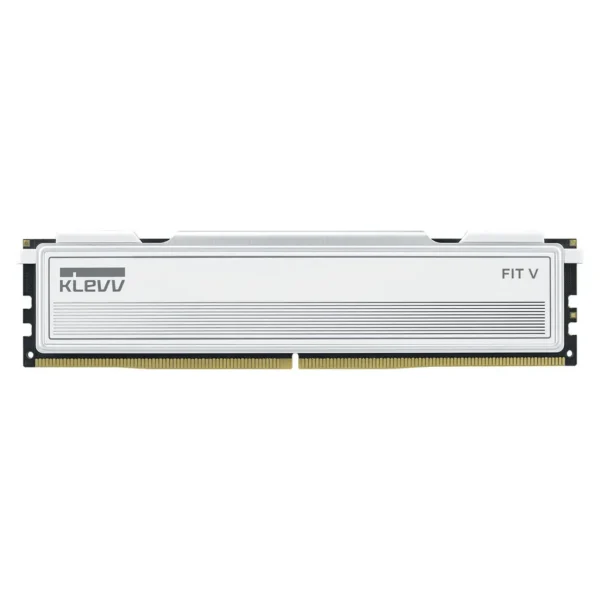 klevv_fit_v_32gb_2x_16gb_ddr5_6000mhz_c28_desktop_memory_white_ac87787_26596 KLEVV FIT V 32GB (2x16GB) 6000MT/s CL28 DDR5 Low-Profile Desktop Memory Ceramic White - KD5AGU880-60B280F