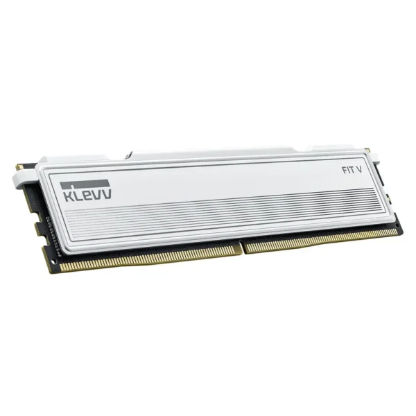 klevv_fit_v_32gb_2x_16gb_ddr5_6000mhz_c28_desktop_memory_white_ac87787_45349 KLEVV FIT V 32GB (2x16GB) 6000MT/s CL28 DDR5 Low-Profile Desktop Memory Ceramic White - KD5AGU880-60B280F