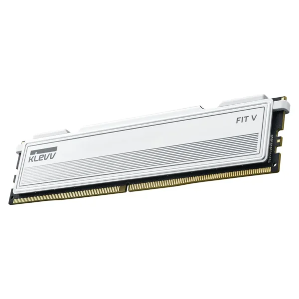 klevv_fit_v_32gb_2x_16gb_ddr5_6000mhz_c28_desktop_memory_white_ac87787_61059 KLEVV FIT V 32GB (2x16GB) 6000MT/s CL28 DDR5 Low-Profile Desktop Memory Ceramic White - KD5AGU880-60B280F