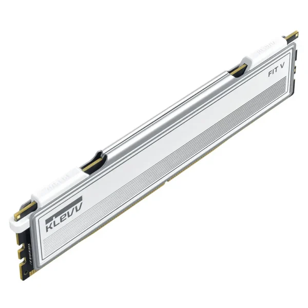 klevv_fit_v_32gb_2x_16gb_ddr5_6000mhz_c28_desktop_memory_white_ac87787_82969 KLEVV FIT V 32GB (2x16GB) 6000MT/s CL28 DDR5 Low-Profile Desktop Memory Ceramic White - KD5AGU880-60B280F