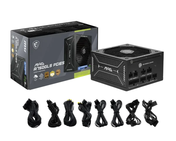 product_17453909431727e738d9a68adb4ff9be6759ae6e5e MSI MAG A750GLS 750W 80+ Gold Fully Modular ATX 3.1 PCIe 5.1 Power Supply - MAG A750GLS PCIE5