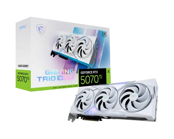 product_17421809804a33390517f3c8c98d5b917bf326f327 MSI GeForce RTX 5070 Ti GAMING TRIO OC WHITE 16GB GDDR7 Graphics Card - RTX 5070 TI 16G GAMING TRIO OC WHITE