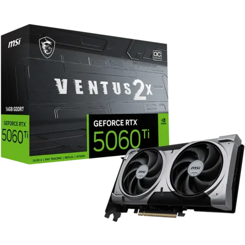 MSI GeForce RTX 5060 Ti 16GB GDDR7 VENTUS 2X OC PLUS Graphics Card - RTX 5060 TI 16G VENTUS 2X OC / PLUS