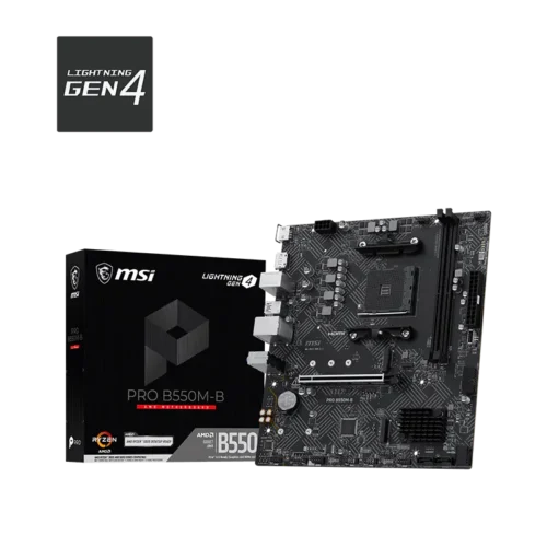 MSI PRO B550M-MSI PRO B550M-B Micro-ATX Motherboard AM4 AMD B550 Chipset PCIe 4.0 DDR4 - PRO B550M-B