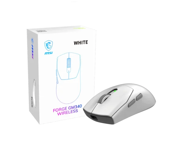 MSI - Forge GM340W Tri-Mode Wireless Gaming Mouse 12000 DPI 57g - Forge GM340W (black/white/sky/navy/violet)