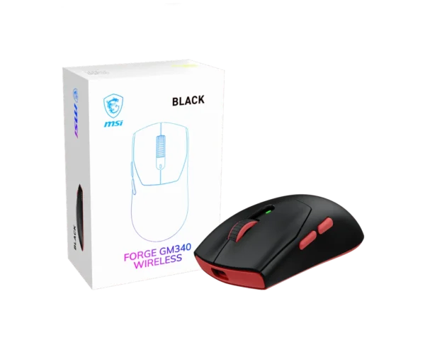 MSI - Forge GM340W Tri-Mode Wireless Gaming Mouse 12000 DPI 57g - Forge GM340W (black/white/sky/navy/violet)