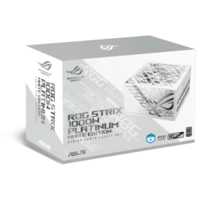 ASUS ROG Strix 1000W Platinum White Edition ATX 3.1 Modular Power Supply - ROG-STRIX-1000P-GAMING-WHITE