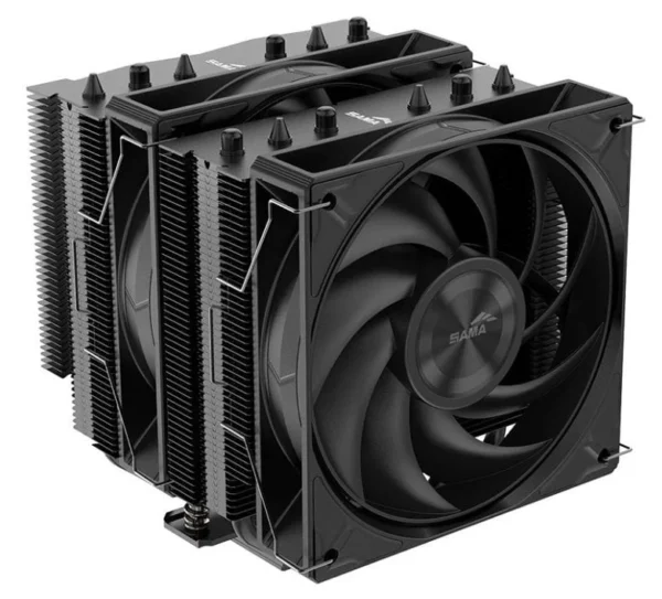 sama-a60n-a60-bkwnyxox-g-black (1) SAMA A60N Dual Tower CPU Air Cooler 260W TDP 6 Heatpipes Dual 120mm PWM Fans Black - A60-BKWNYXOX-G