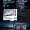 sama-v43e-bez-bp-v43e-bkada0x1-gl-black (10) SAMA V43E Black ATX Mid Tower Case 270° Panoramic Glass Vertical Airflow USB Type-C - V43E-BKADA0X1-GL