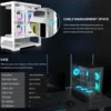 sama-v43e-bez-bp-v43e-bkada0x1-gl-black (13) SAMA V43E Black ATX Mid Tower Case 270° Panoramic Glass Vertical Airflow USB Type-C - V43E-BKADA0X1-GL