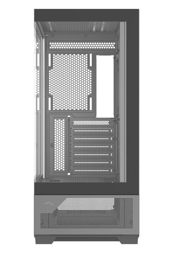sama-v43e-bez-bp-v43e-bkada0x1-gl-black (2) SAMA V43E Black ATX Mid Tower Case 270° Panoramic Glass Vertical Airflow USB Type-C - V43E-BKADA0X1-GL