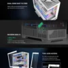 sama-v43e-bez-bp-v43e-bkada0x1-gl-black (9) SAMA V43E Black ATX Mid Tower Case 270° Panoramic Glass Vertical Airflow USB Type-C - V43E-BKADA0X1-GL