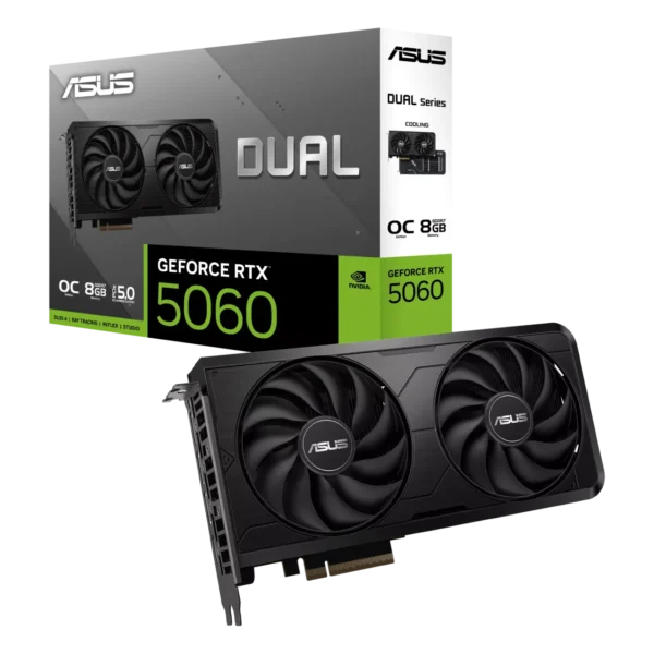 fwebp (15) ASUS Dual GeForce RTX 5060 EVO OC Edition 8GB GDDR7 Compact Graphics Card DUAL-RTX5060-O8G-EVO