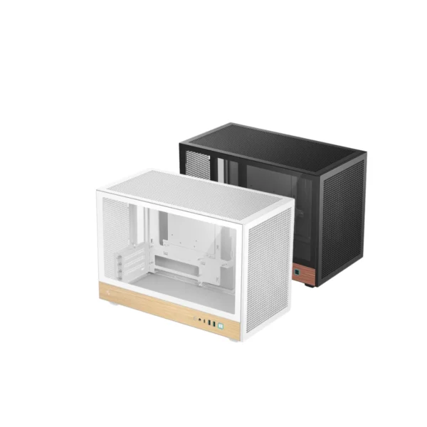 product photo 1 DeepCool CH260 WOOD Micro-ATX Tempered Glass PC Case | R-CH260-BKNWM0-G-1 (Black) | R-CH260-WHNWM0-G-1 (White)