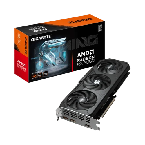 Gigabyte Radeon RX 9050 GAMING OC 8G GDDR6 RDNA 4 Triple-Fan 1080p Graphics Card | GV-R9050GAMING-OC-8GD