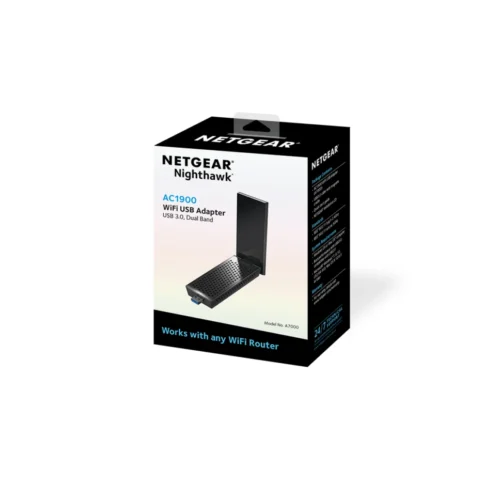 NETGEAR Nighthawk AC1900 Dual-Band USB 3.0 WiFi Adapter with Magnetic Cradle and Antenna - A7000-100PES