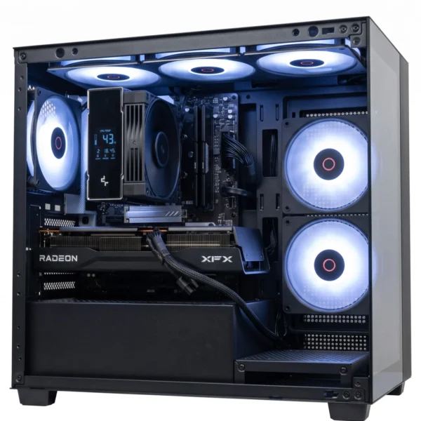 Acumenn Mid-Range Gaming and Content Creation Desktop PC - AMD Ryzen 5 7500F, Radeon RX 9060 XT 16GB, 32GB DDR5, 1TB NVMe Gen4 SSD. Acumenn | Mid-Range Gaming and Content Creation Desktop PC - AMD Ryzen 5 7500F, Radeon RX 9060 XT 16GB, 32GB DDR5, 1TB NVMe Gen4 SSD