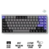 NuPhy Air75 HE 84-Key Low-Profile Magnetic Switch Wired Gaming Keyboard Space Silver - Air75 HE(Silver/Magnetic Jade)