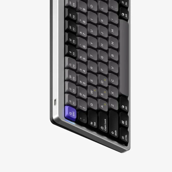 NuPhy Air75 HE 84-Key Low-Profile Magnetic Switch Wired Gaming Keyboard Space Silver - Air75 HE(Silver/Magnetic Jade)