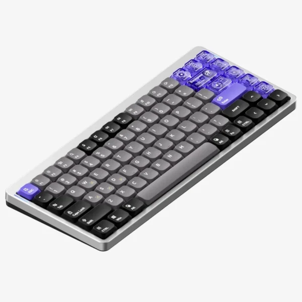 NuPhy Air75 HE 84-Key Low-Profile Magnetic Switch Wired Gaming Keyboard Space Silver - Air75 HE(Silver/Magnetic Jade)