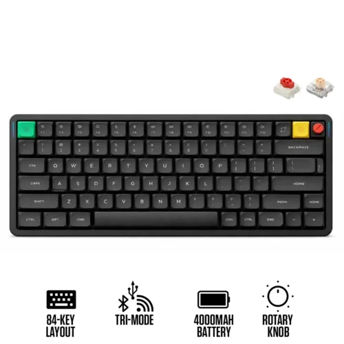 NuPhy Air75 V3 75% Low-Profile Wireless Mechanical Keyboard Nebula Dark Blush Nano Switch - Air75 V3(Black / Blush Nano)
