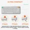 NuPhy Air75 V3 75% Low-Profile Wireless Mechanical Keyboard Nova White Blush Nano Switch - Air75 V3(White / Blush Nano)