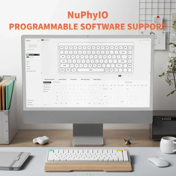NuPhy Air75 V3 75% Low-Profile Wireless Mechanical Keyboard Nova White Blush Nano Switch - Air75 V3(White / Blush Nano)
