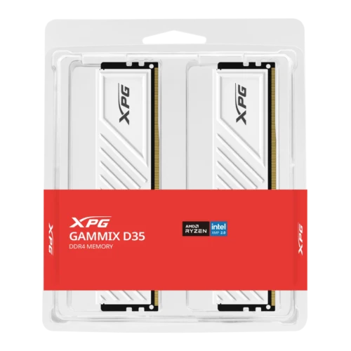 ADATA XPG GAMMIX D35G 16GB (2x8GB) DDR4-3200 White Desktop Memory - AX4U32008G16A-DTWHD35G-BOX