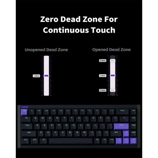 dsa45gsdgs5a NuPhyX BH65 65% 68-Key Wired Magnetic Switch High-Profile Gaming Keyboard Dark Matter - BH65 Dark / Magnetic Jade Pro