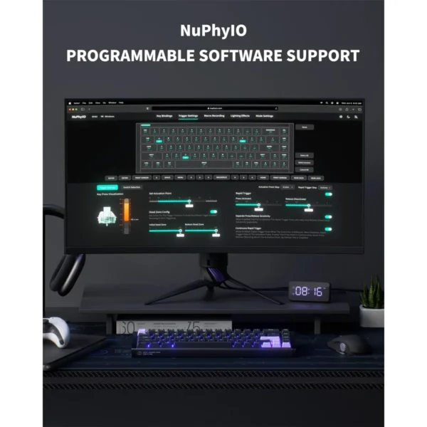 g5sd4gsd5ag NuPhyX BH65 65% 68-Key Wired Magnetic Switch High-Profile Gaming Keyboard Dark Matter - BH65 Dark / Magnetic Jade Pro