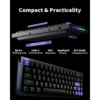 g5sda4gsd56ag NuPhyX BH65 65% 68-Key Wired Magnetic Switch High-Profile Gaming Keyboard Dark Matter - BH65 Dark / Magnetic Jade Pro